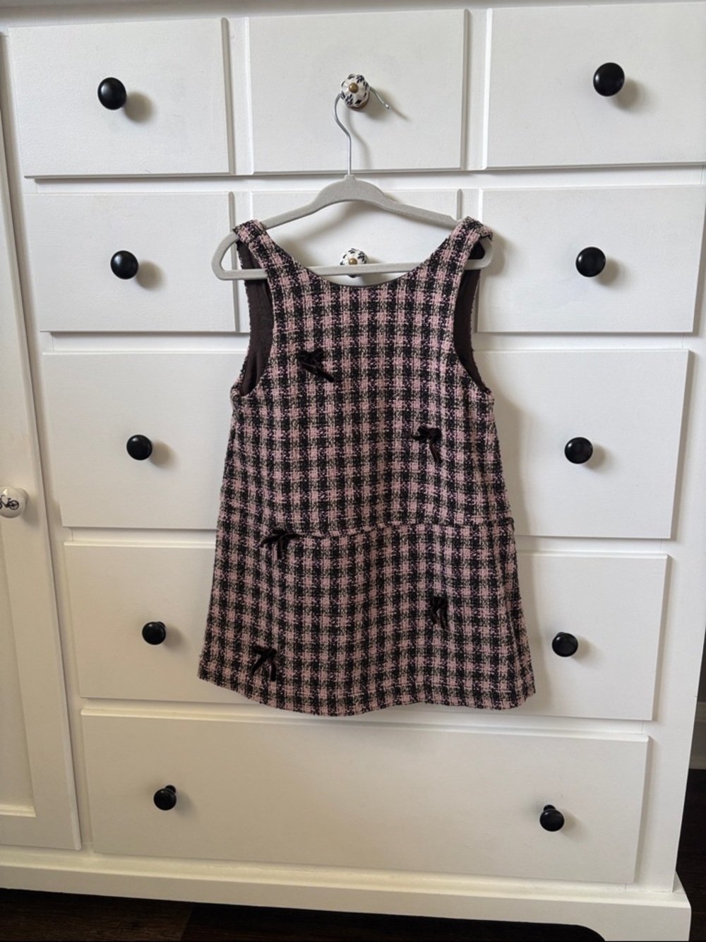 Zara kids Houndstooth Pinafore Dress